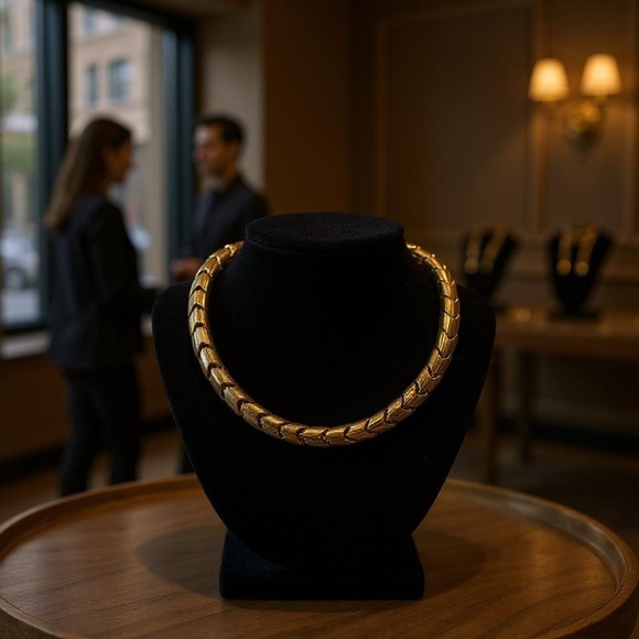 Vintage 24kg Plated Choker Chain